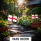 G128 30 Pack Handheld England English Stick Flags | 4x6 In | Printed 150D Polyester, Country Flag, Solid Plastic Stick, Spear White Tip